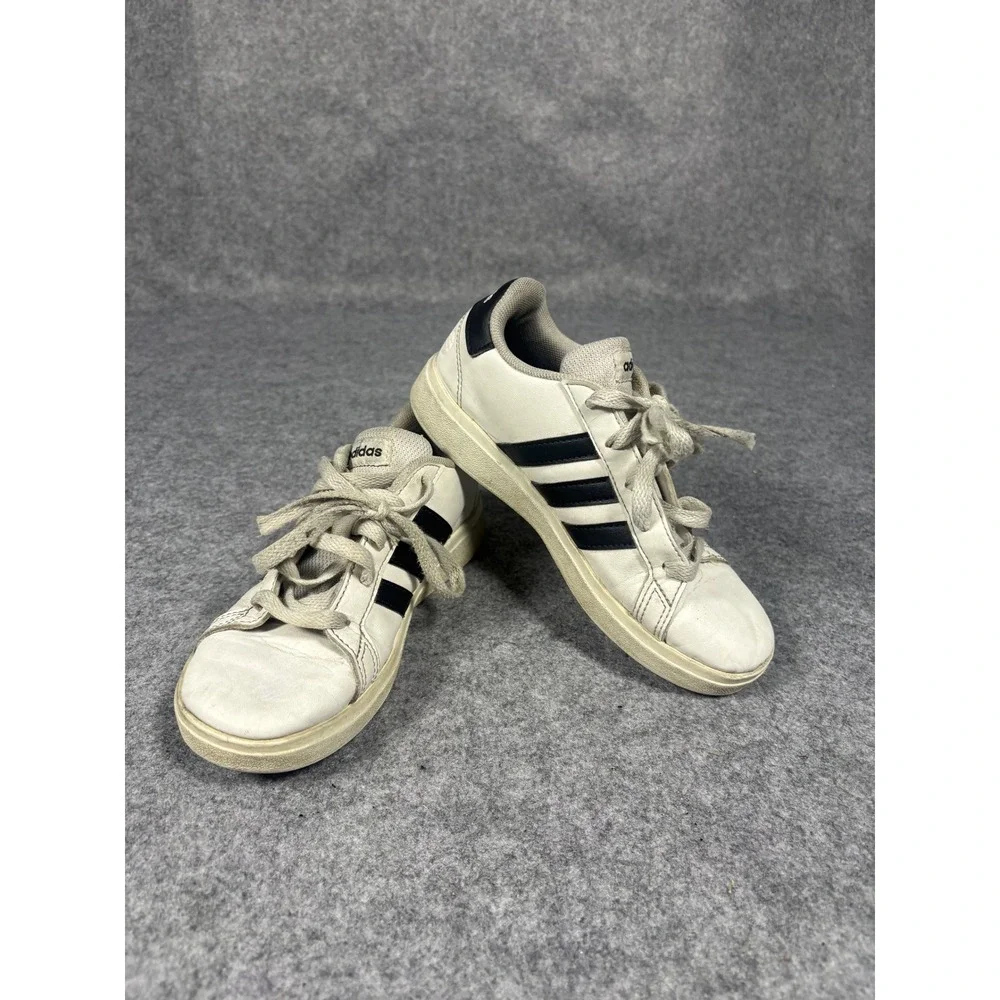 Adidas Grand Court Sneakers 13.5K White Black Classic‎ Low Top Shoes